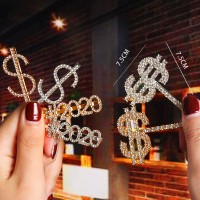 Artilady 2021 Spring Crystal Hairpins For Women Girls Letter Hair Clips Gold Korean Barrette Tools Hair Accessories